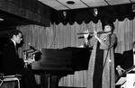 Kaye Ballard playing the flute by Ace (Armando) Alagna, 1925-2000