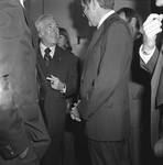 Peter W. Rodino speaking with Walter Mondale at the ceremony for the naming of the Peter W. Rodino, Jr. Federal Building by Ace (Armando) Alagna, 1925-2000