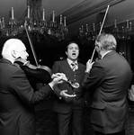Lando Bartolini singing with men playing violins by Ace (Armando) Alagna, 1925-2000