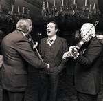 Lando Bartolini singing with men playing violins by Ace (Armando) Alagna, 1925-2000