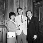 Eydie Gorme and Steve Lawrence with a fan at Westwood Restaurant by Ace (Armando) Alagna, 1925-2000