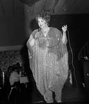 Dolly Dawn on stage with mic by Ace (Armando) Alagna, 1925-2000