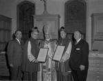 NJ State Senator C. Robert Sarcone, Archbishop of Newark Thomas Boland and others by Ace (Armando) Alagna, 1925-2000