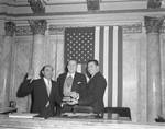 Swearing in of NJ State Senator C. Robert Sarcone by Ace (Armando) Alagna, 1925-2000
