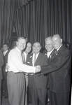 Nelson Rockefeller, C. Robert Sarcone and others shake hands by Ace (Armando) Alagna, 1925-2000