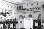 President Ronald Reagan speaks from the podium during the Inauguration, Washington, D.C. by Ace (Armando) Alagna, 1925-2000