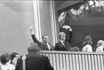 Walter Mondale and Jimmy Carter wave from the podium at the 1976 Democratic National Convention in New York City by Ace (Armando) Alagna, 1925-2000