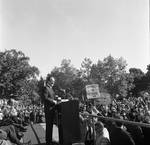 Hubert Humphrey delivers a speech during a 1968 campaign event by Ace (Armando) Alagna, 1925-2000