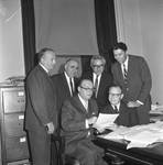NJ State Senators Alexander J. Matturri, Gerardo Del Tufo, James Wallwork and others by Ace (Armando) Alagna, 1925-2000