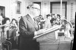 Making a speech in the New Jersey State legislature by Ace (Armando) Alagna, 1925-2000