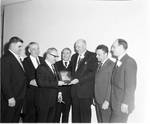 Peter W. Rodino and others present an award by Ace (Armando) Alagna, 1925-2000