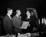 Peter W. Rodino receiving Certificate of Appreciation from the town of Nutley, NJ by Ace (Armando) Alagna, 1925-2000