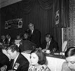 Peter W. Rodino giving speech at a Democratic event by Ace (Armando) Alagna, 1925-2000