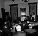 State Commissioner of Transportation David J. Goldberg addressing committee by Ace (Armando) Alagna, 1925-2000
