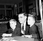 NJ Assemblyman Walter J. Vohdin with two young boys by Ace (Armando) Alagna, 1925-2000
