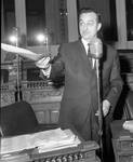 NJ State Senator William V. Musto speaks on the Senate floor by Ace (Armando) Alagna, 1925-2000