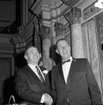 NJ state Senator Edwin B. Forsythe shakes hands by Ace (Armando) Alagna, 1925-2000
