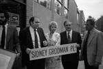 At the street naming for Sidney Grodman by Ace (Armando) Alagna, 1925-2000