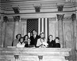 NJ State Senator Charles W. Sandman and his family in the state senate chambers by Ace (Armando) Alagna, 1925-2000