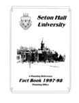 Fact Book 1997-1998 by Office of Institutional Research, Seton Hall University