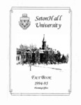 Fact Book 1994-1995 by Office of Institutional Research, Seton Hall University