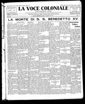 La Voce Coloniale, January 28, 1922