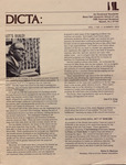DICTA: An Occasional Newsletter