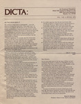 DICTA: An Occasional Newsletter