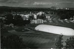 Aerial view of exterior bubble and surrounding area, date unknown