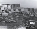 Construction of Walsh Library facing Duffy