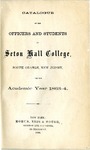 Catalogue of the officers and students of Seton Hall College 1863-1864