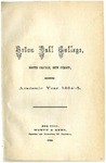 Seton Hall College, South Orange, New jersey; Register: Academic Year 1864-1865 by Seton Hall College